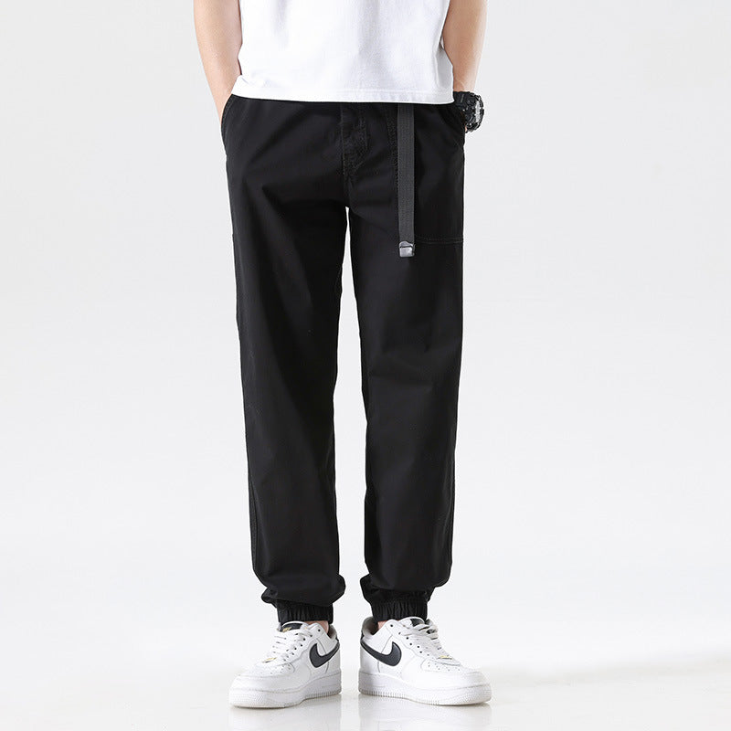 Herren Cargojoggerhose aus Baumwoll-Twill mit Tunnelzugbund und geripptem Knöchelabschluss Mune Fashion