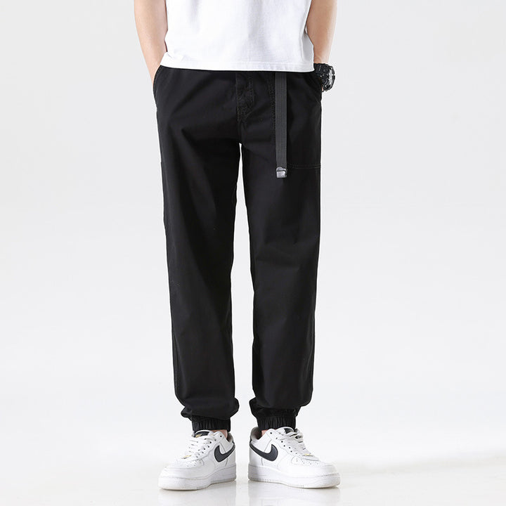 Herren Cargojoggerhose aus Baumwoll-Twill mit Tunnelzugbund und geripptem Knöchelabschluss Mune Fashion