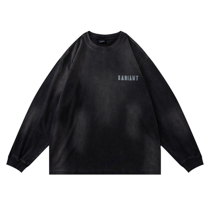 Unisex Oversize Sweatshirt with pigmented wash and subtle chest print Mune Fashion