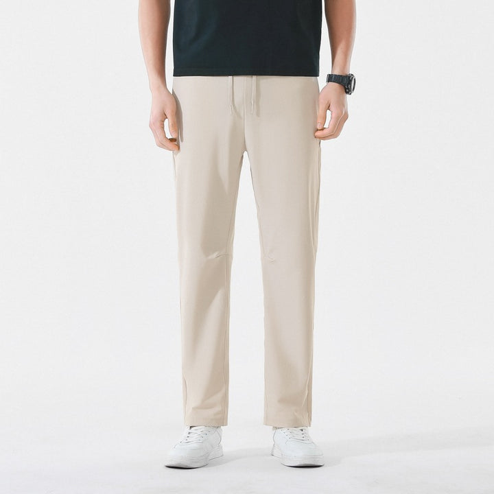 Men's Relaxed-Performance Leisure Pants with elastic drawstring, quick-drying stretch & straight leg Mune Fashion