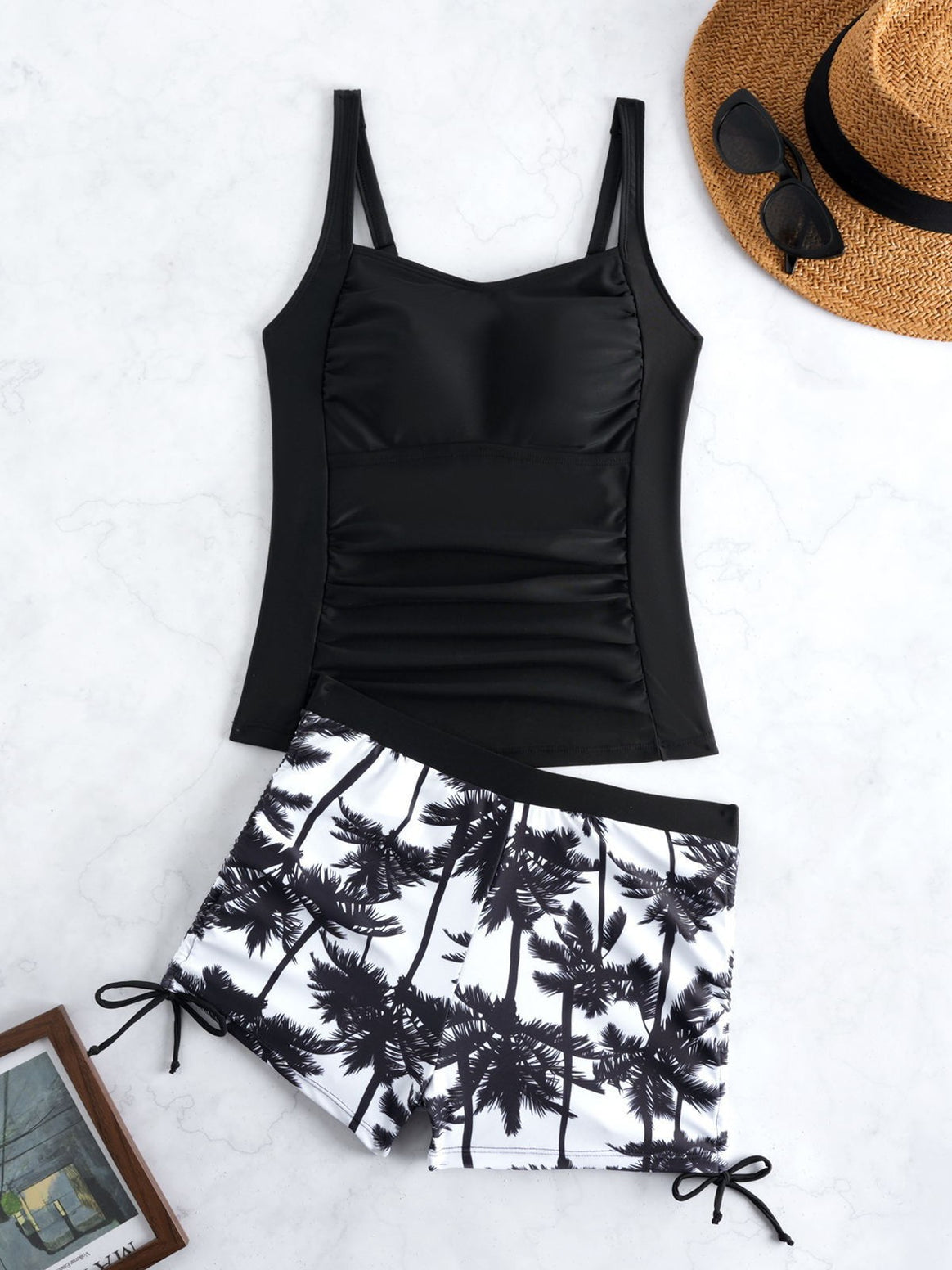 Women’s swimsuit with trendy gathering and stylish shorts Mune Fashion