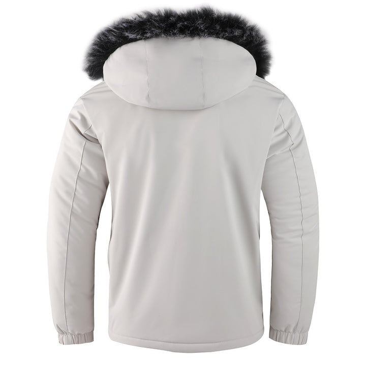 Men's padded winter parka with faux fur hood, thermal insulation, and multifunctional pockets Mune Fashion