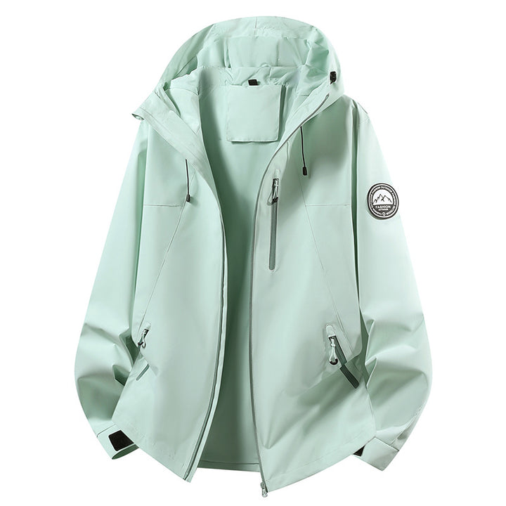 Unisex ultralight waterproof hooded jacket with welded seams and chest zipper Mune Fashion