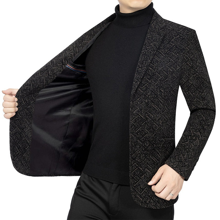 Men's Structured Jersey Blazer with Light Lining and Slim Silhouette Mune Fashion