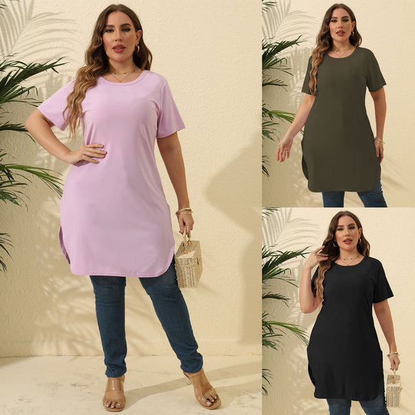 Women's modern short-sleeve tunic dress Mune Fashion