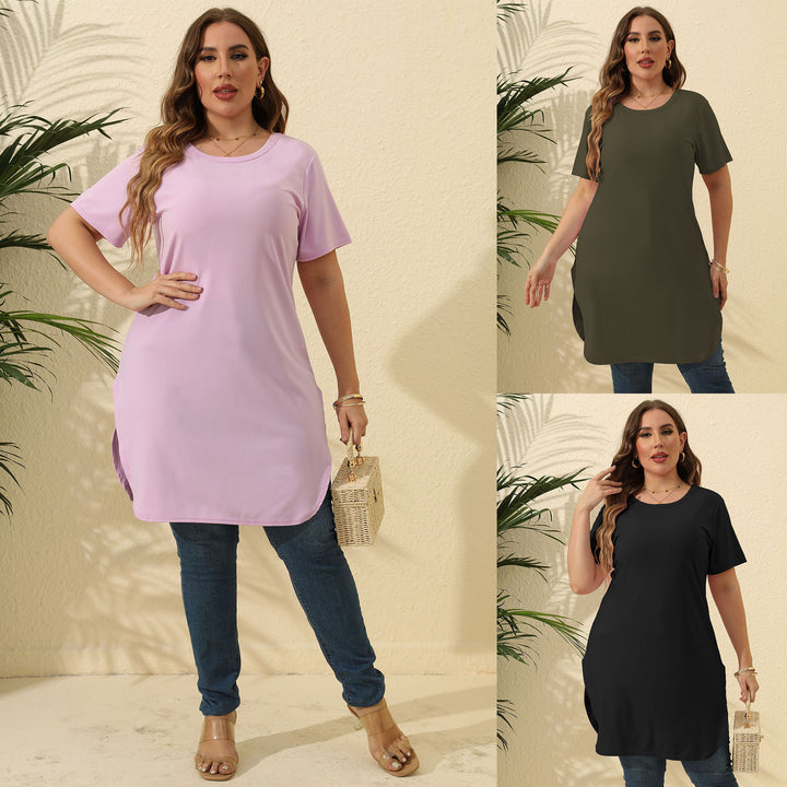 Women's modern short-sleeve tunic dress Mune Fashion
