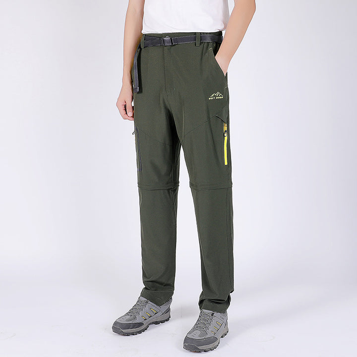 Men's trekking pants with detachable pant legs, water-repellent coating, and reinforced knee areas Mune Fashion