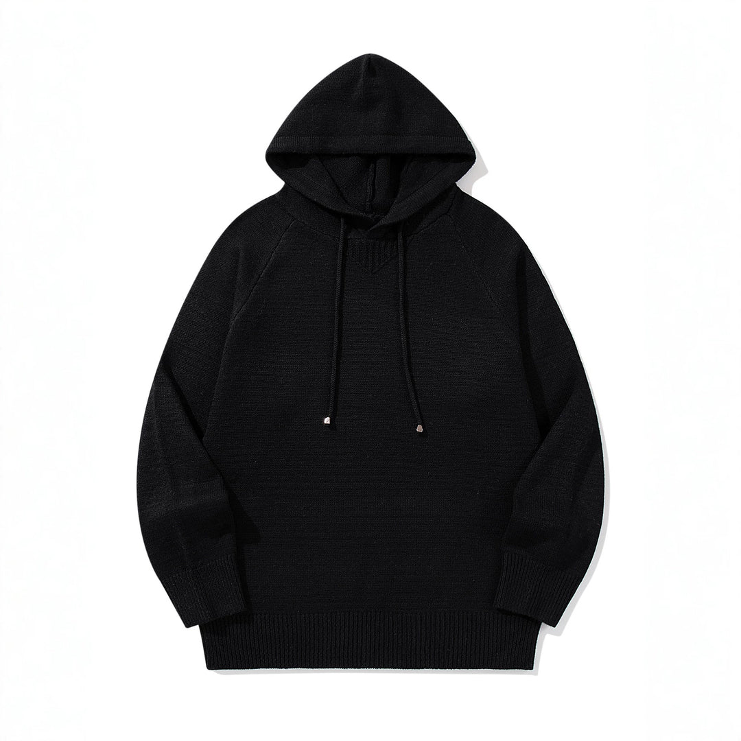 Unisex knit hoodie with raglan sleeves and wide ribbed hem Mune Fashion