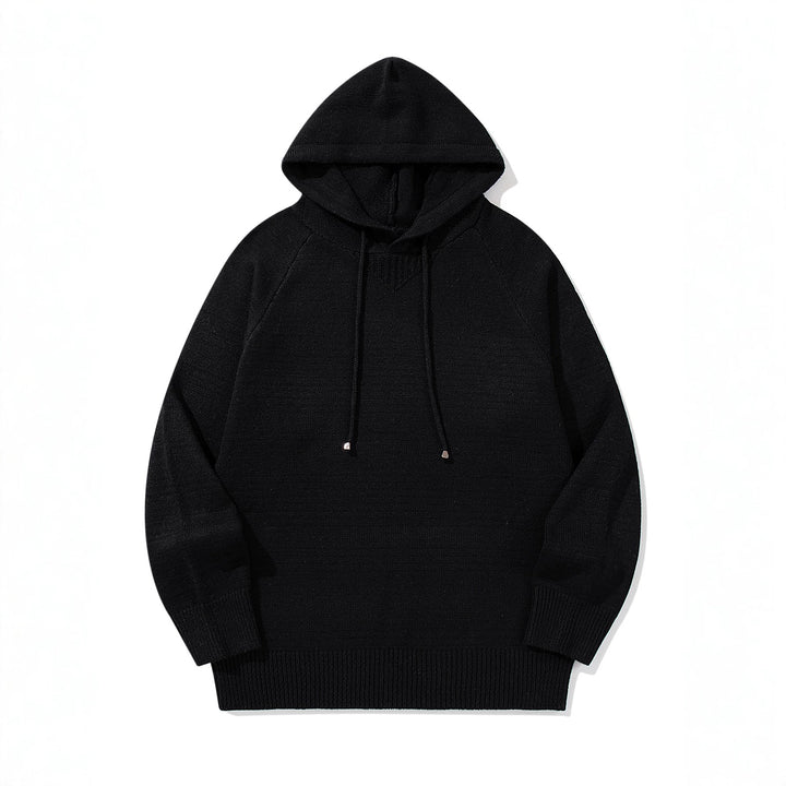 Unisex knit hoodie with raglan sleeves and wide ribbed hem Mune Fashion