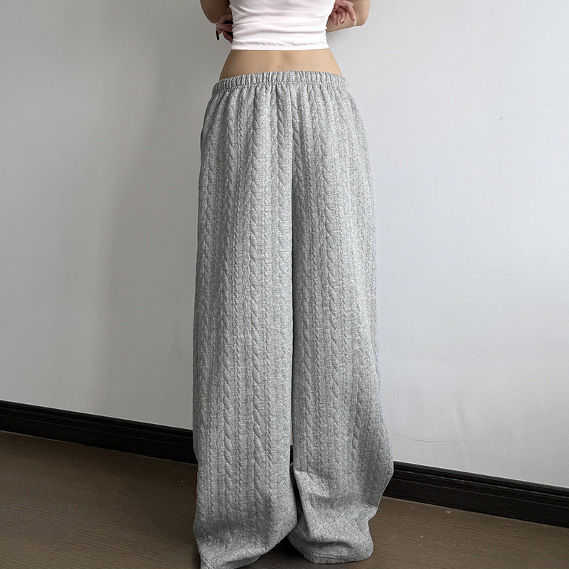 Women's wide Palazzo lounge pants made of soft jersey with drawstring and comfort waistband Mune Fashion