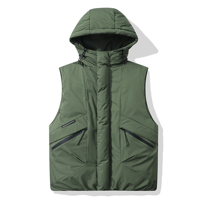 Men's Padded Hooded Vest with Thermal Lining, Water-Repellent Shell & Multi-Functional Pockets Mune Fashion