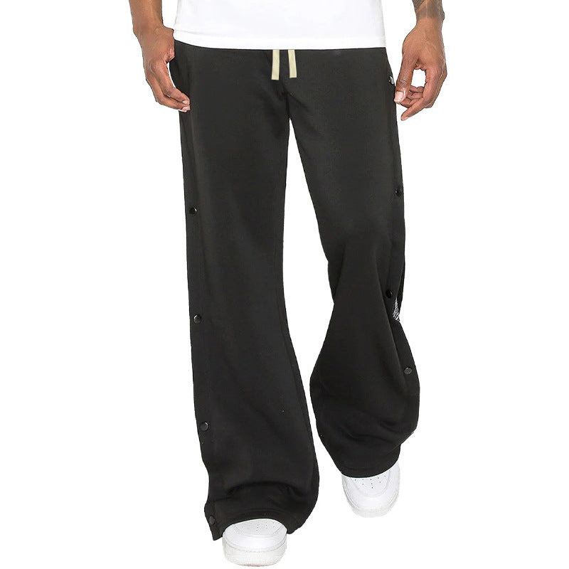 Men's Loose Sweatpants with Side Snap Opening & Bandana Insert Mune Fashion