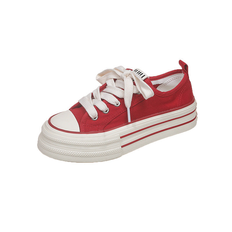 Women's Canvas Sneakers with Contrasting Details and Comfortable Laces Mune Fashion