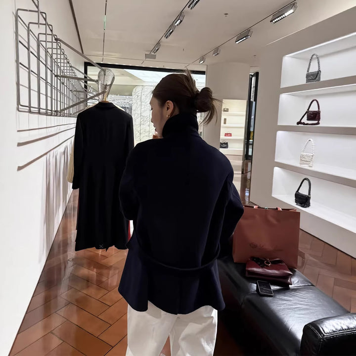 Women Elegant Double-breasted Jacket Mune Fashion