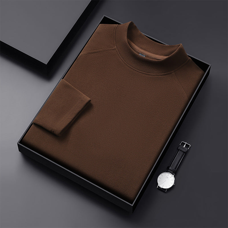 Men's Premium Mockneck Sweater made of fine wool blend with raglan sleeves Mune Fashion