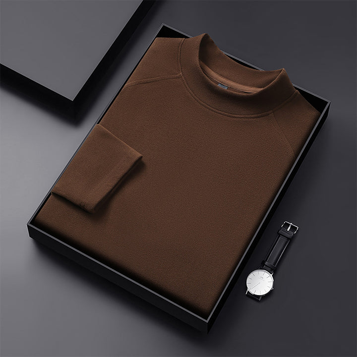Men's Premium Mockneck Sweater made of fine wool blend with raglan sleeves Mune Fashion