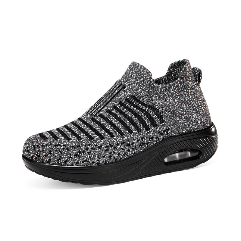 Women's knitted slip-on walking sneakers with anatomical pronation support, air-cushioned midsole, and sock-like shaft Mune Fashion