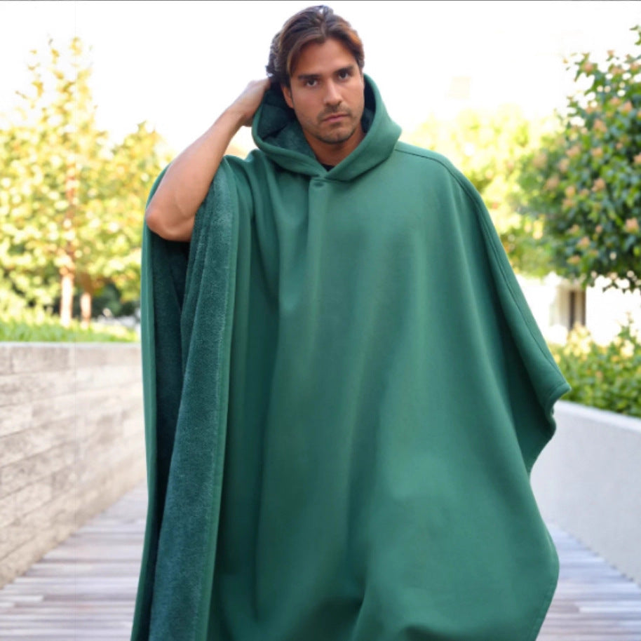 Unisex hooded poncho blanket with soft lining and generous oversized fit Mune Fashion