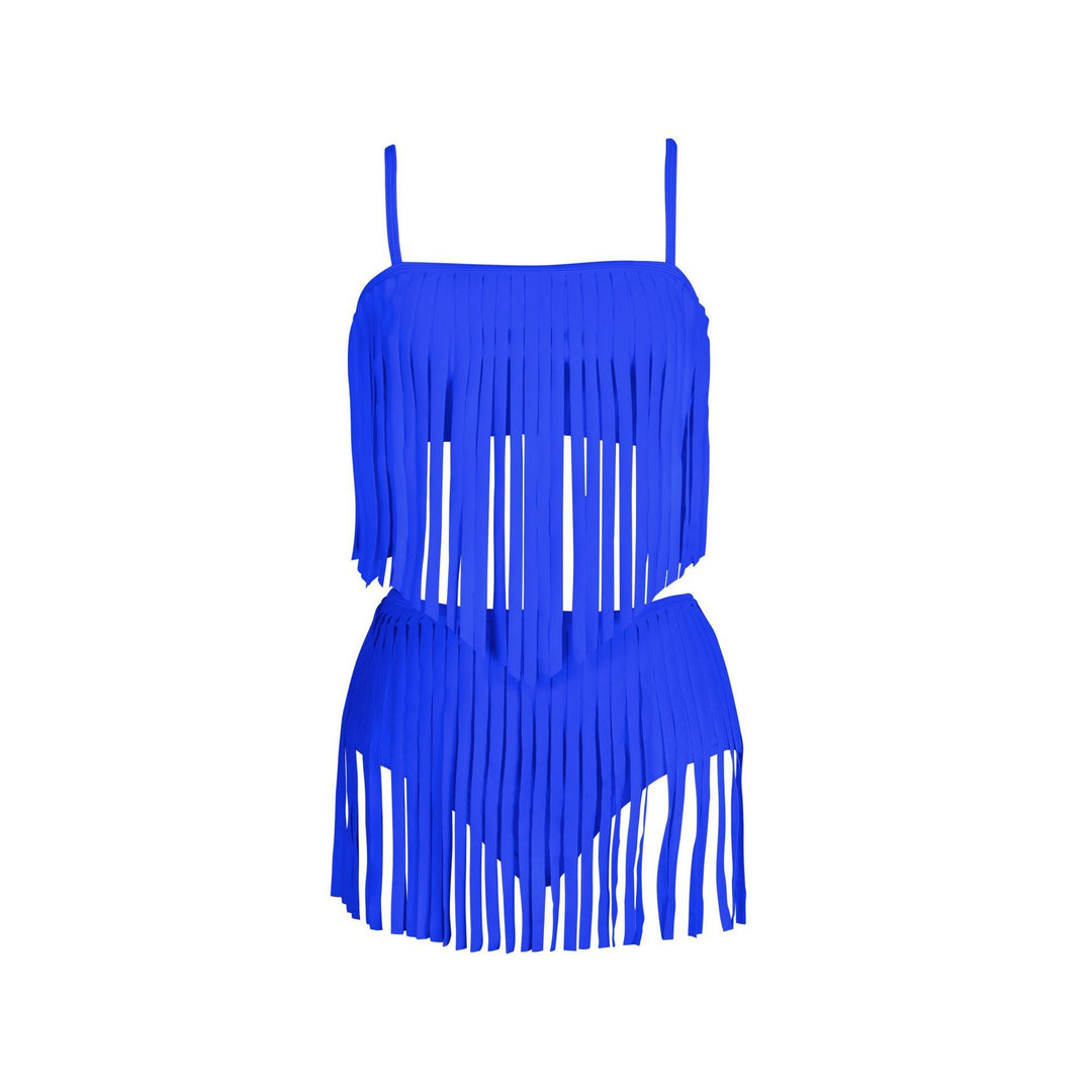 Ladies Fringe Bikini Set with Fashionable Top and Figure-Hugging Bottom Mune