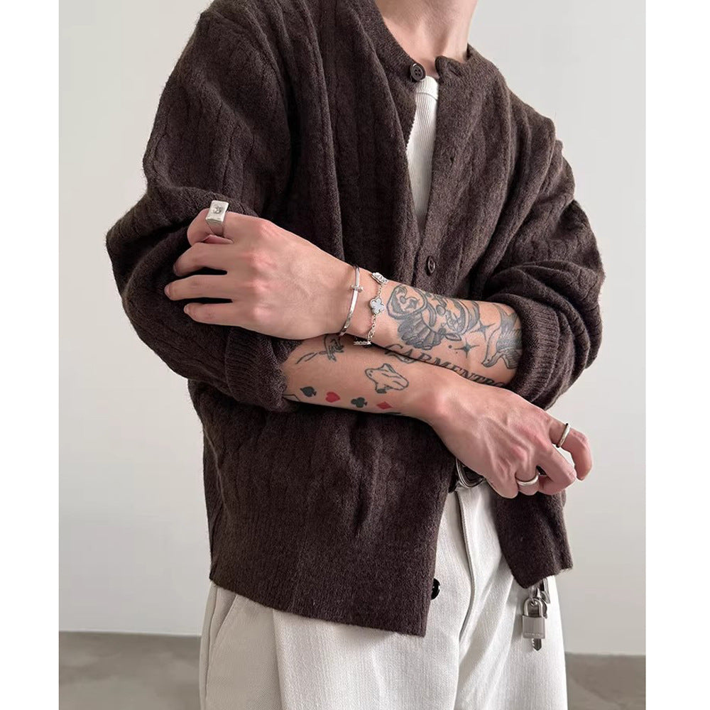 Men's Cozy Cardigan with Button Placket Mune Fashion
