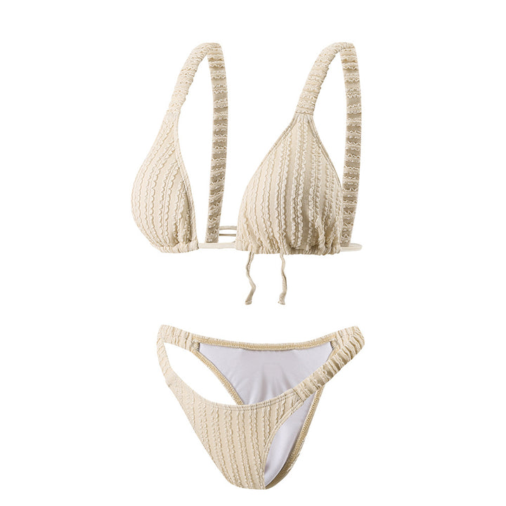 Women Triangle Bikini with Ruffle Detail Mune Fashion