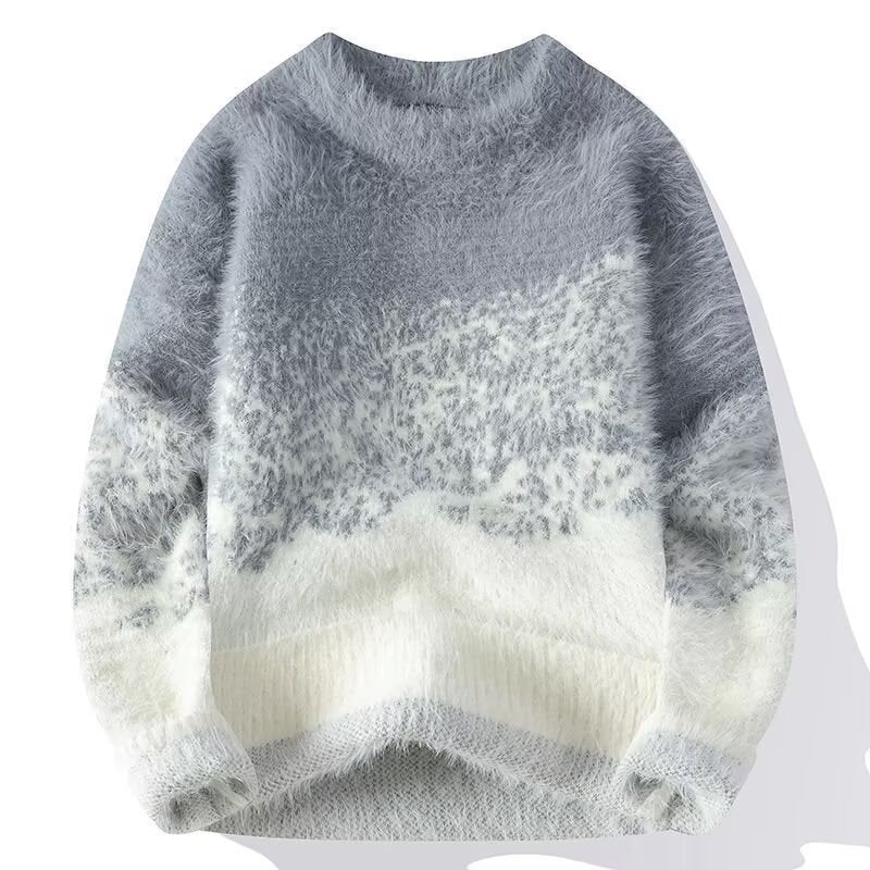 Ladies Cozy Round Neck Sweater made of Fluffy Material Mune Fashion
