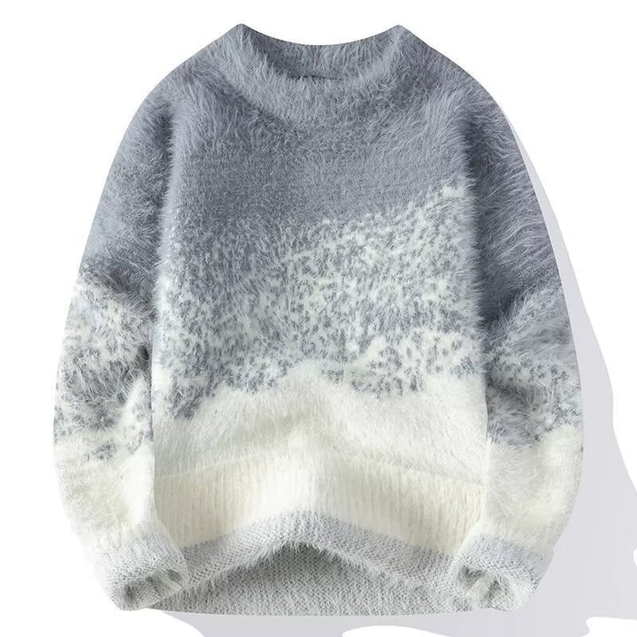 Ladies Cozy Round Neck Sweater made of Fluffy Material Mune Fashion