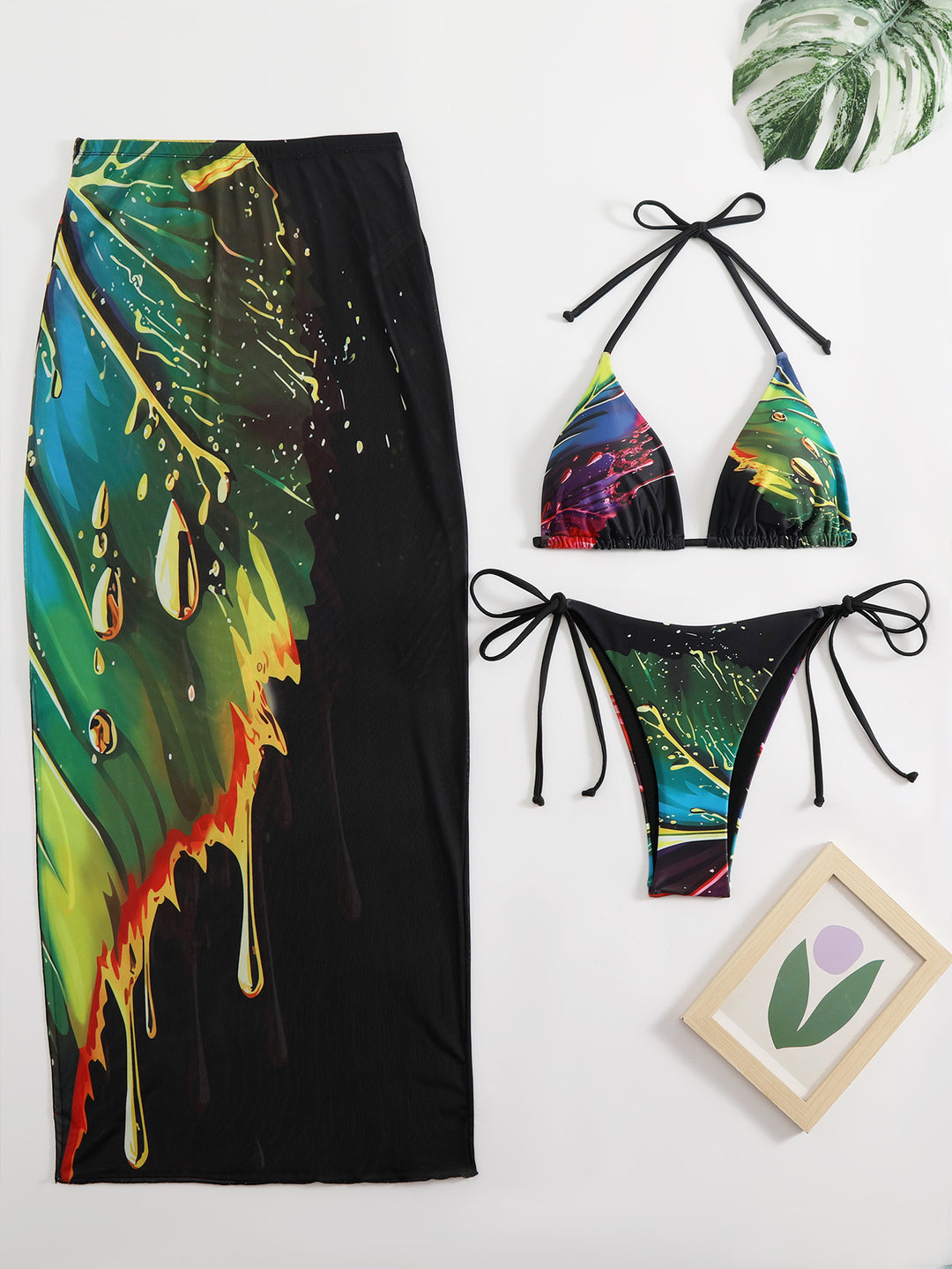 Women's Bikini Set with Long Skirt Mune Fashion