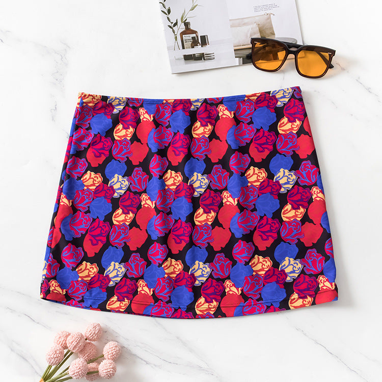 Women Colorful patterned beach skirt Mune Fashion