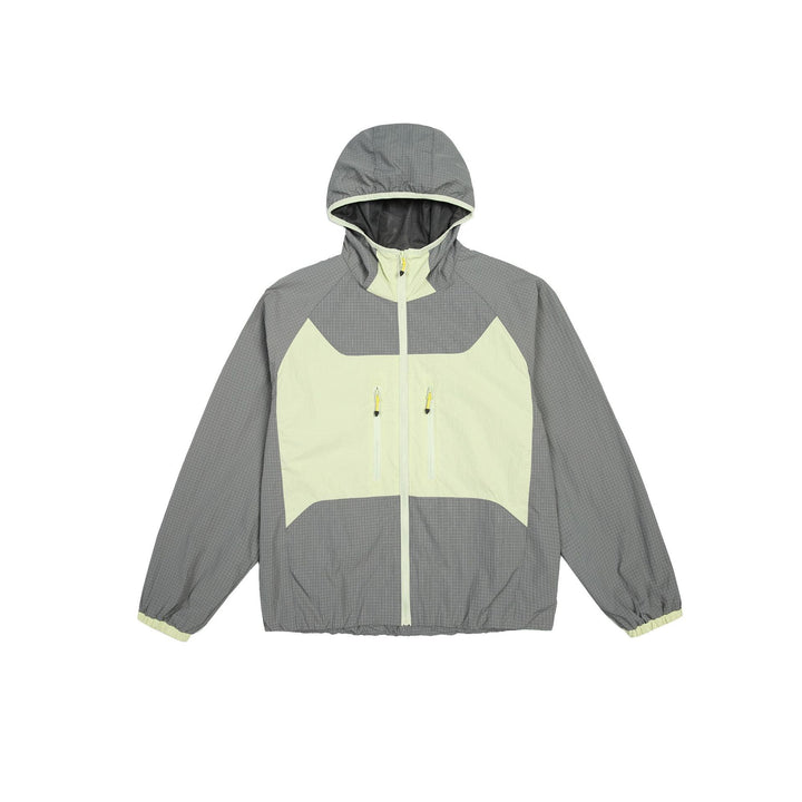 Unisex Light Hooded Windbreaker with Ripstop Material, Colourblock Inserts and Front Pockets Mune Fashion