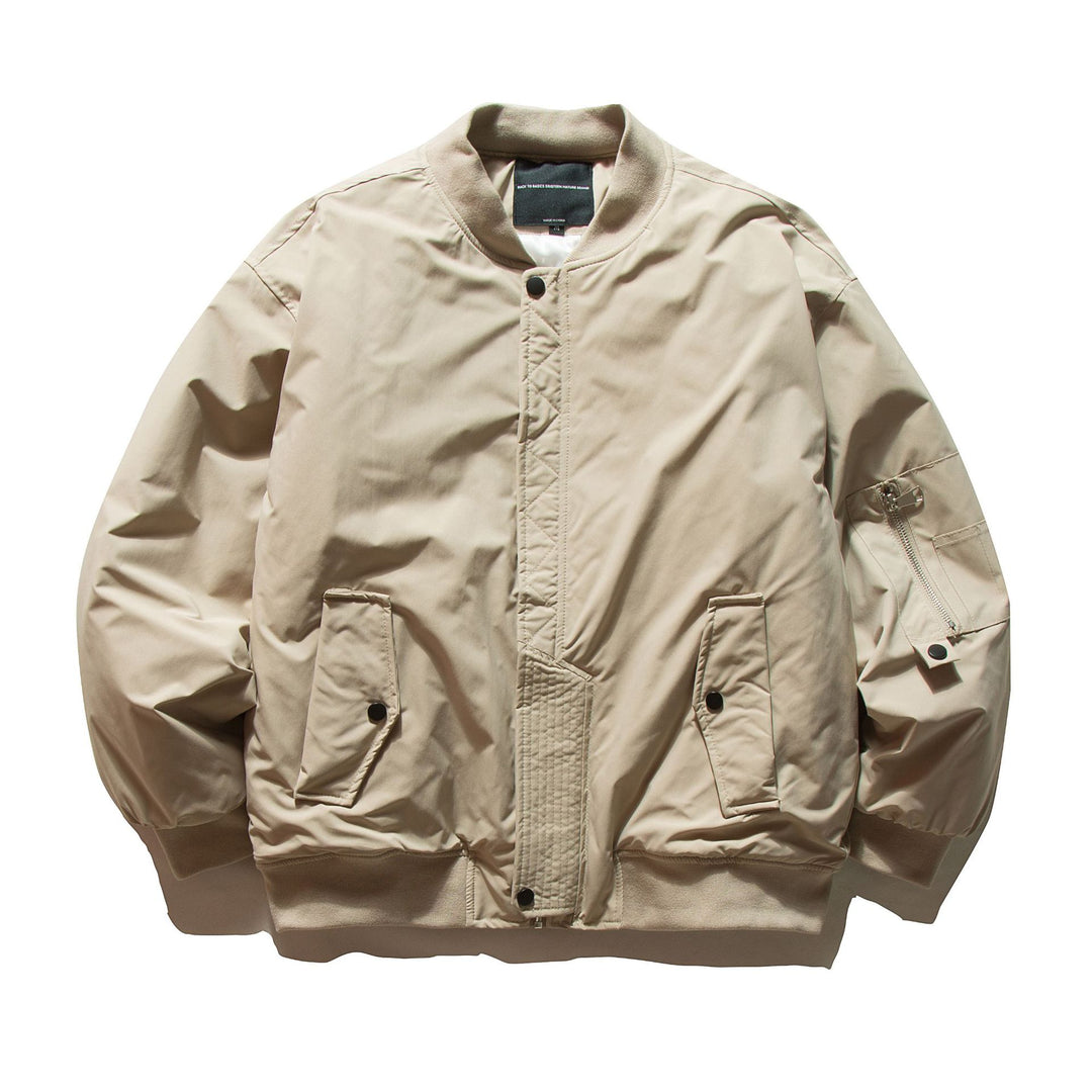 Men's Padded Bomber Jacket in MA-1 Style with Sleeve Utility Pocket Mune Fashion