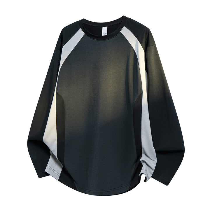 Men's Oversized Performance Long Sleeve Shirt with Raglan Sleeves and Mesh Inserts Mune Fashion