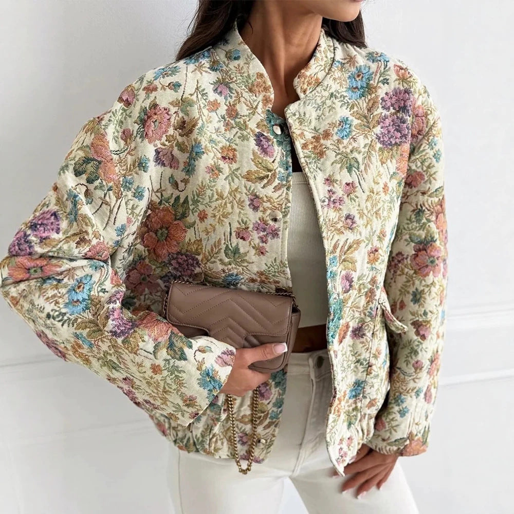 Women's Fashionable Floral Jacket Mune Fashion