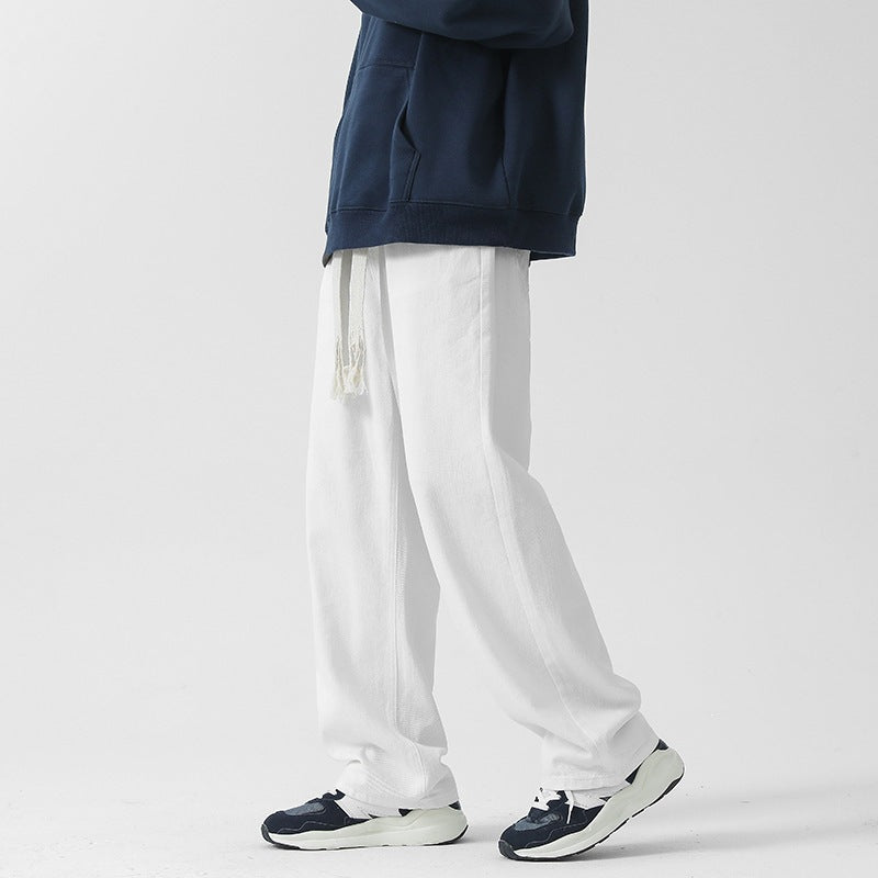 Men's Comfortable and Casual Denim Trousers with Wide Leg Mune Fashion