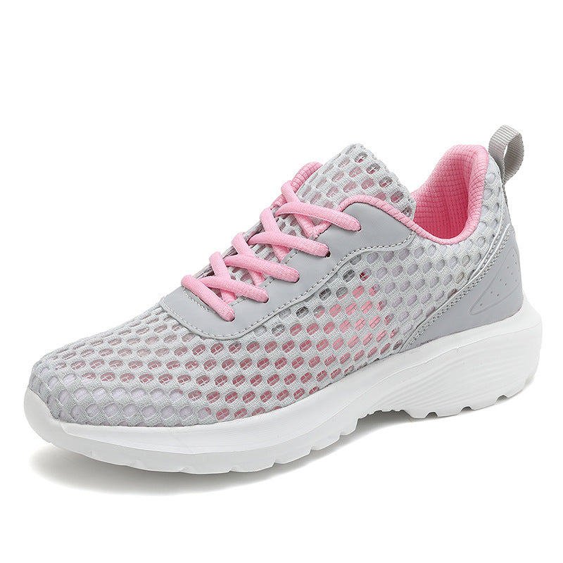 Ladies' lightweight three-dimensional mesh walking sneakers with viscoelastic insole and high-grip outsole Mune Fashion
