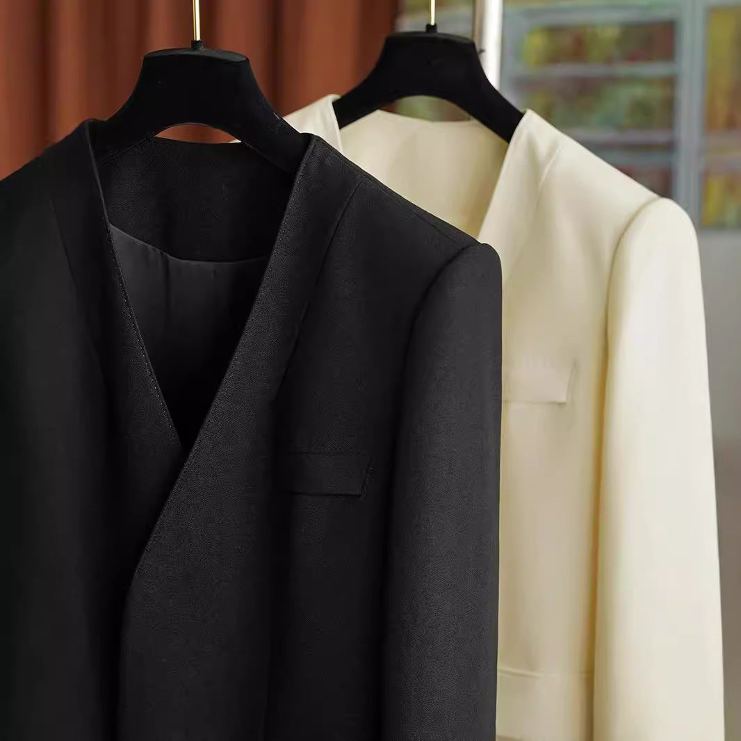 Women Elegant Blazer without Closure Mune Fashion