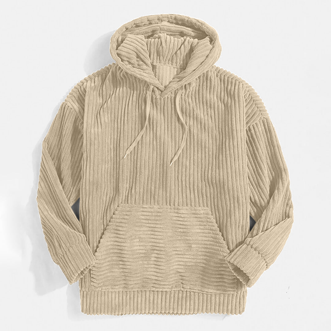 Unisex nano ribbed velvet hoodie with hoodie and kangaroo pocket Mune Fashion