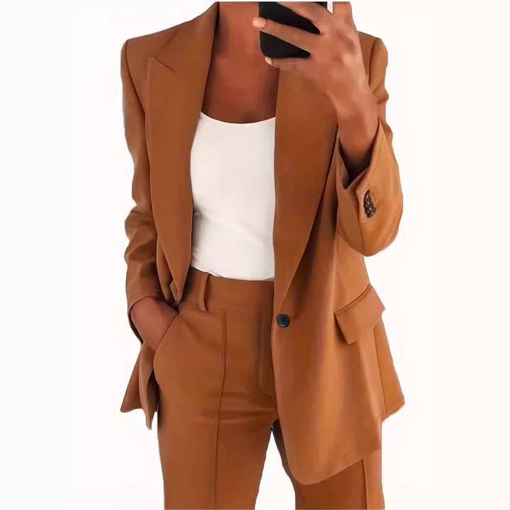 Women's tailored blazer pants business suit made of stretch fabric Mune Fashion
