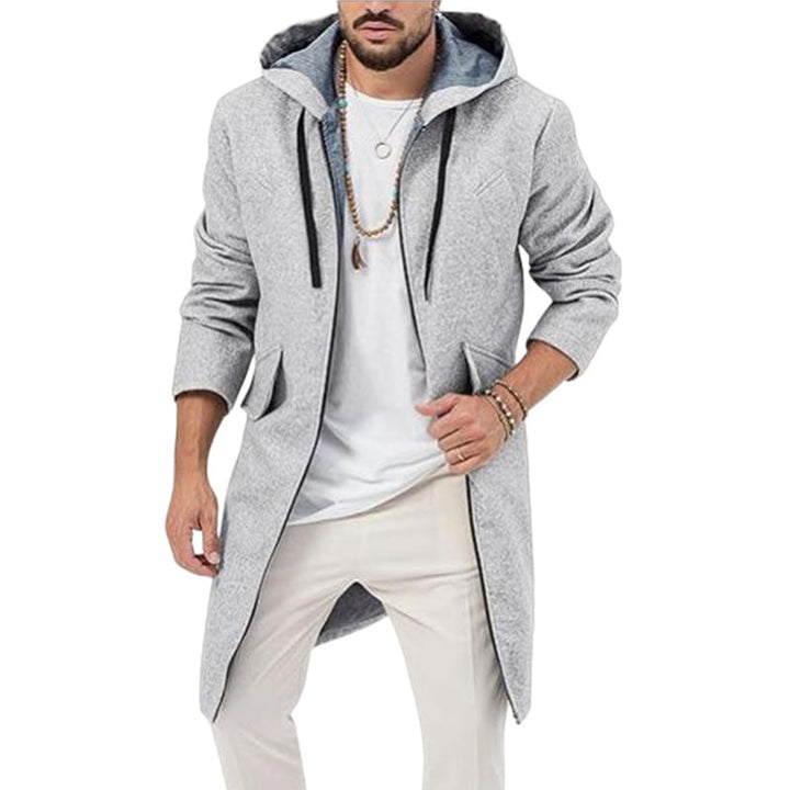 Men's Stylish Long Jacket with Hood Mune