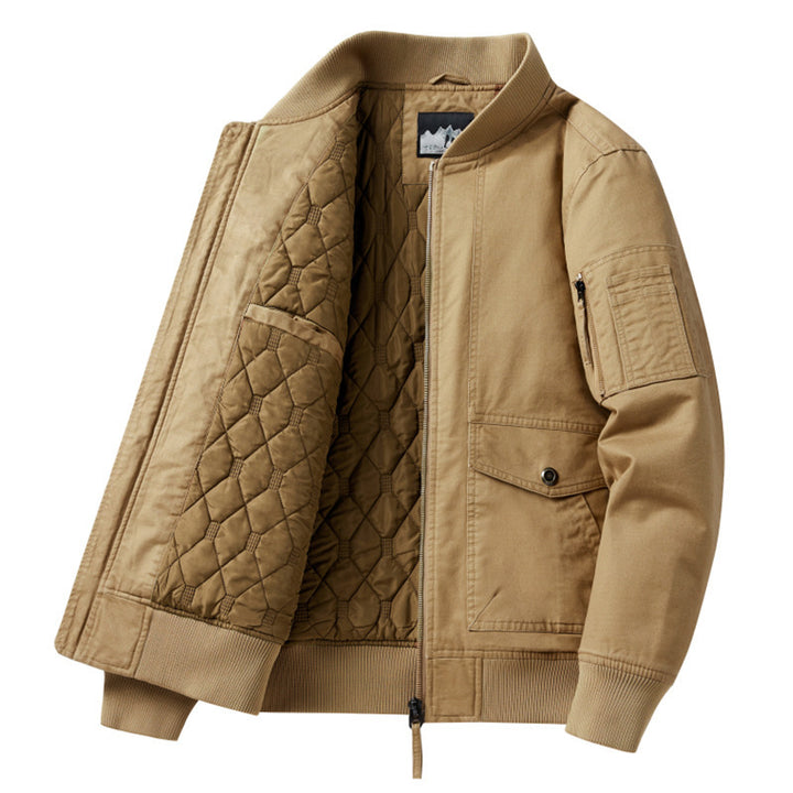 Men's Fashion Bomber Jacket with Quilted Lining Mune Fashion