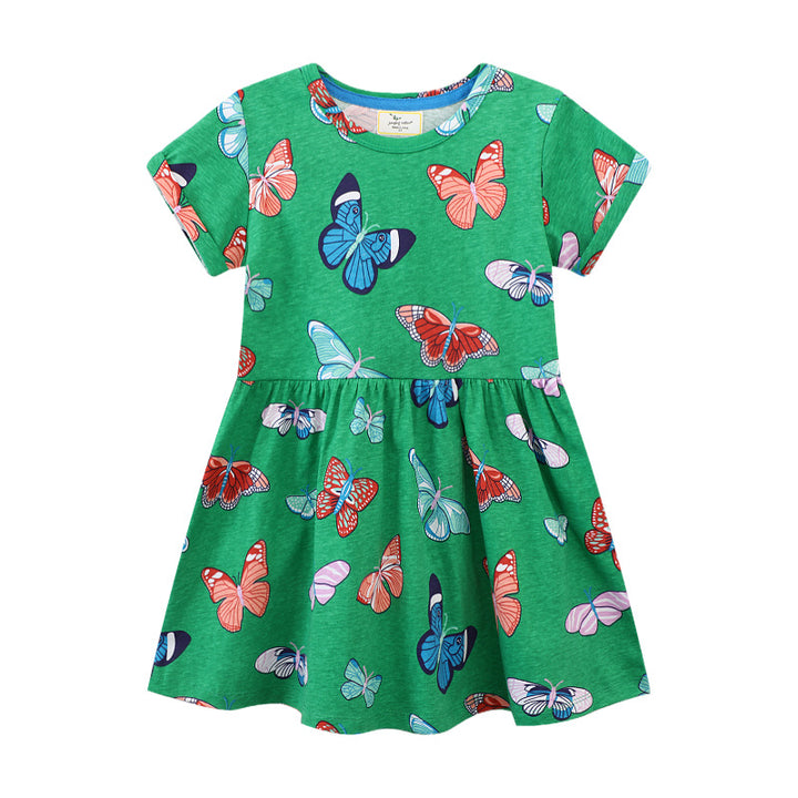 Girls summer dress with vibrant butterfly design Mune Fashion