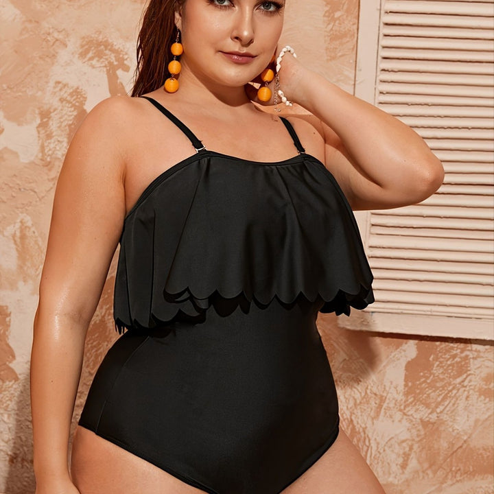 Women's One-Piece Swimsuit with Elegant Ruffle Design Mune Fashion