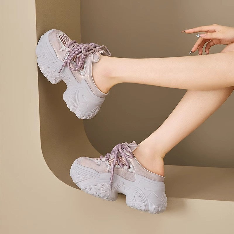 Women’s sporty sneakers with high platform and breathable mesh structure Mune Fashion