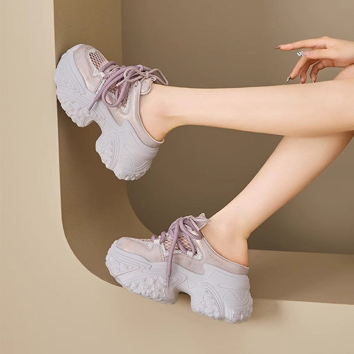 Women’s sporty sneakers with high platform and breathable mesh structure Mune Fashion
