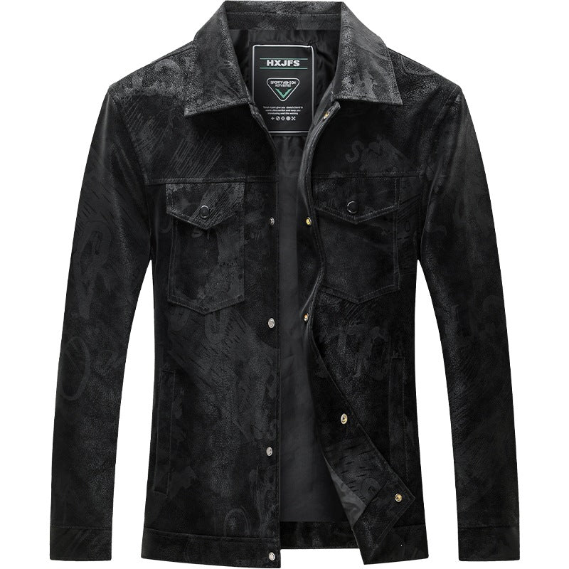 Men's Casual Suede Jacket Mune Fashion