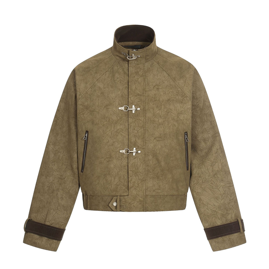 Unisex Short Cut Boxy Blouson with Toggle Closures and Adjustable Cuffs Mune Fashion