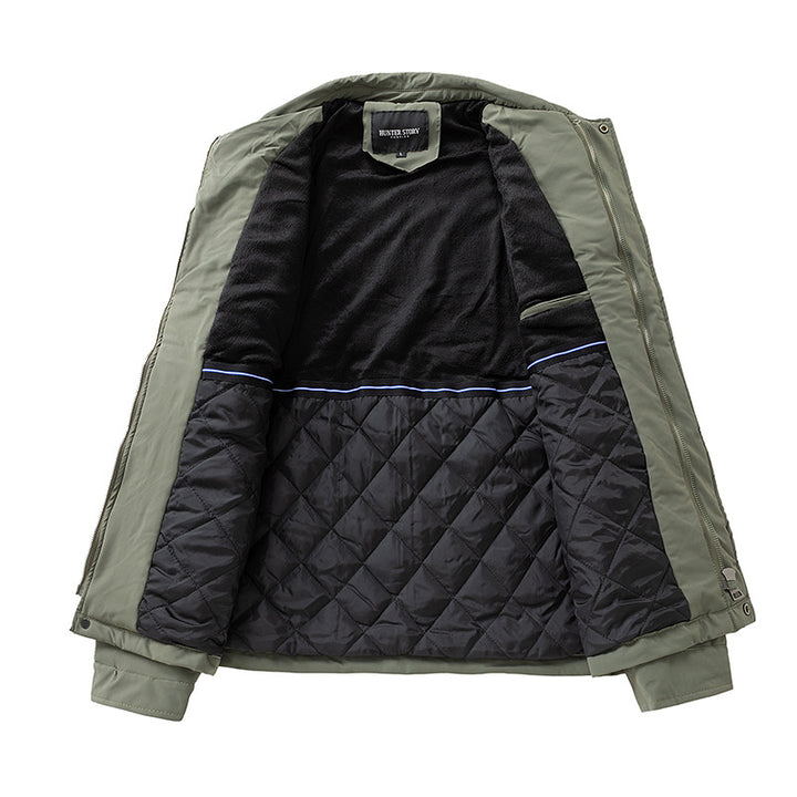 Men's transitional jacket with high collar and elastic cuffs Mune Fashion