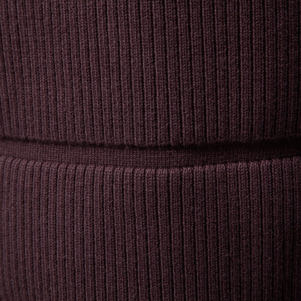 Men's Knitted Round Neck Sweater with Quilted Look and Ribbed Cuffs Mune Fashion