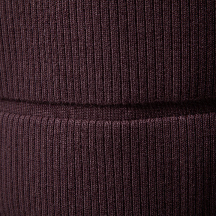 Men's Knitted Round Neck Sweater with Quilted Look and Ribbed Cuffs Mune Fashion