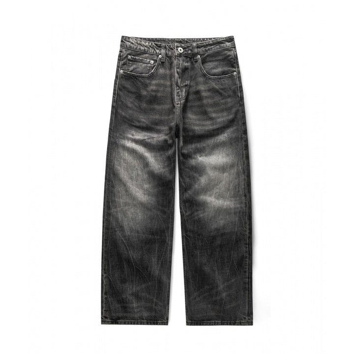Men's loosely cut straight jeans in workwear style with used effect Mune Fashion